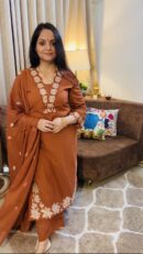 Pure Cotton Ada Kurta Set with Applique Work
