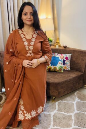 Pure Cotton Ada Kurta Set with Applique Work