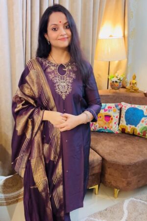 Beautiful Nazakat Kurta Set with handwork